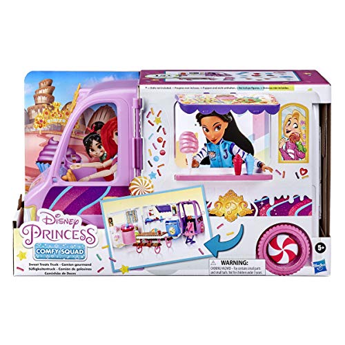 Disney Prinzessin Comfy Squad Süßigkeitentruck, Spielset mit 16 Accessoires, Spiel-Eisdiele, Spielzeug für Mädchen ab 5 Jahren - 2
