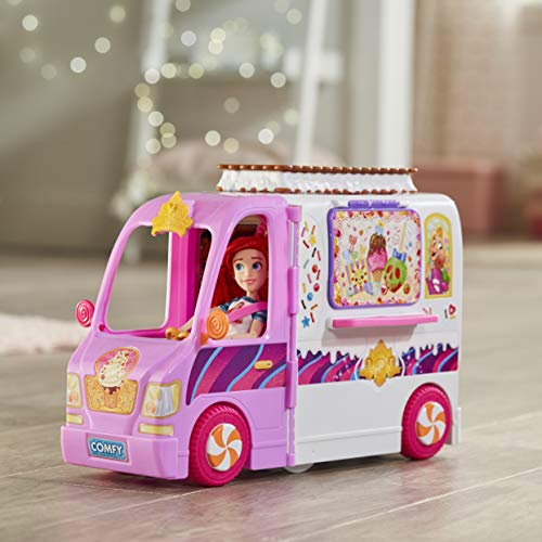Disney Prinzessin Comfy Squad Süßigkeitentruck, Spielset mit 16 Accessoires, Spiel-Eisdiele, Spielzeug für Mädchen ab 5 Jahren - 11