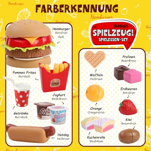 GILOBABY Küchenspielzeug und Essen Spielen Set für Kinder - 2