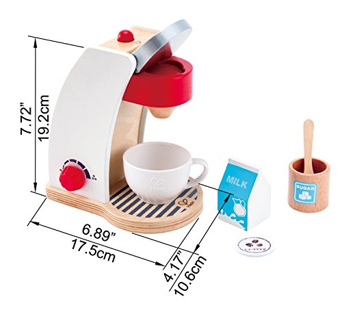 Hape E3146 - Meine Kaffeemaschine, Zubehör für Kinderküche und Kaufladen, aus Holz - 6