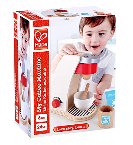 Hape E3146 - Meine Kaffeemaschine, Zubehör für Kinderküche und Kaufladen, aus Holz - 7