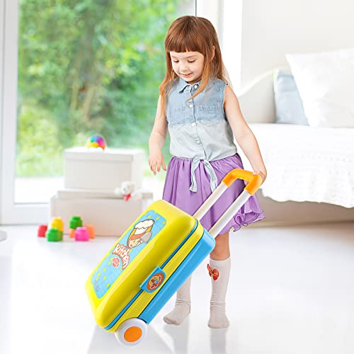 Küchenset Koffer – deAO SC-KB 2-in-1 Tragbares ‚My Little Chef‘ Küchenset Koffer mit Sound, Licht und Zubehör - 5