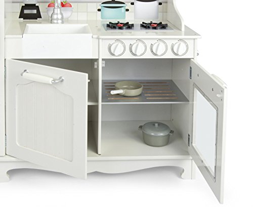 Leomark Holzküche Big Vintage Große Retro Holz Kinderküche Spielküche