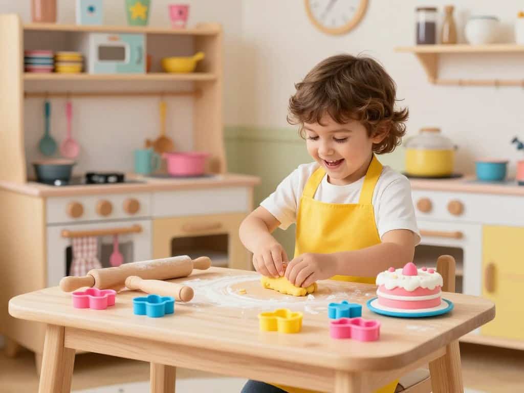 Knetmasse für Kinder in der Spielküche Knetmasse für Kinder in der Spielküche