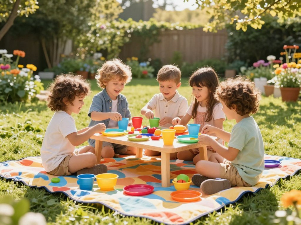 Spielbereich einrichten für Tischdecken spielen mit Kindern Spielbereich einrichten für Tischdecken spielen mit Kindern